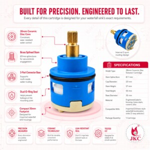 JKC Waterfall Kitchen Sink Cartridge 35mm (JKC-499_IMP_Round ) JKC Waterfall Kitchen Sink Cartridge 35mm (JKC-499_IMP_Round )
