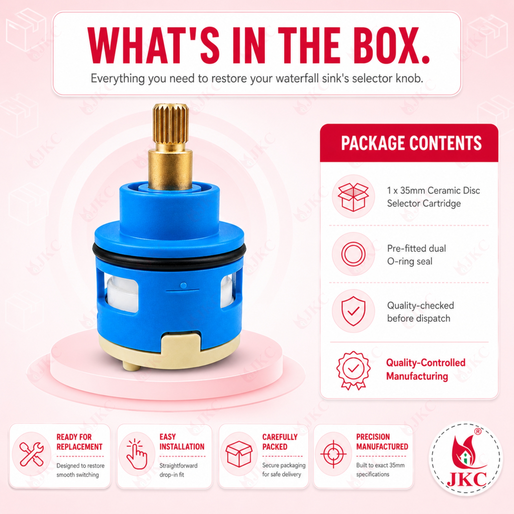 499_IMP_Round – Imported Sink Cartridge (5) JKC Waterfall Kitchen Sink Cartridge 35mm (JKC-499_IMP_Round )