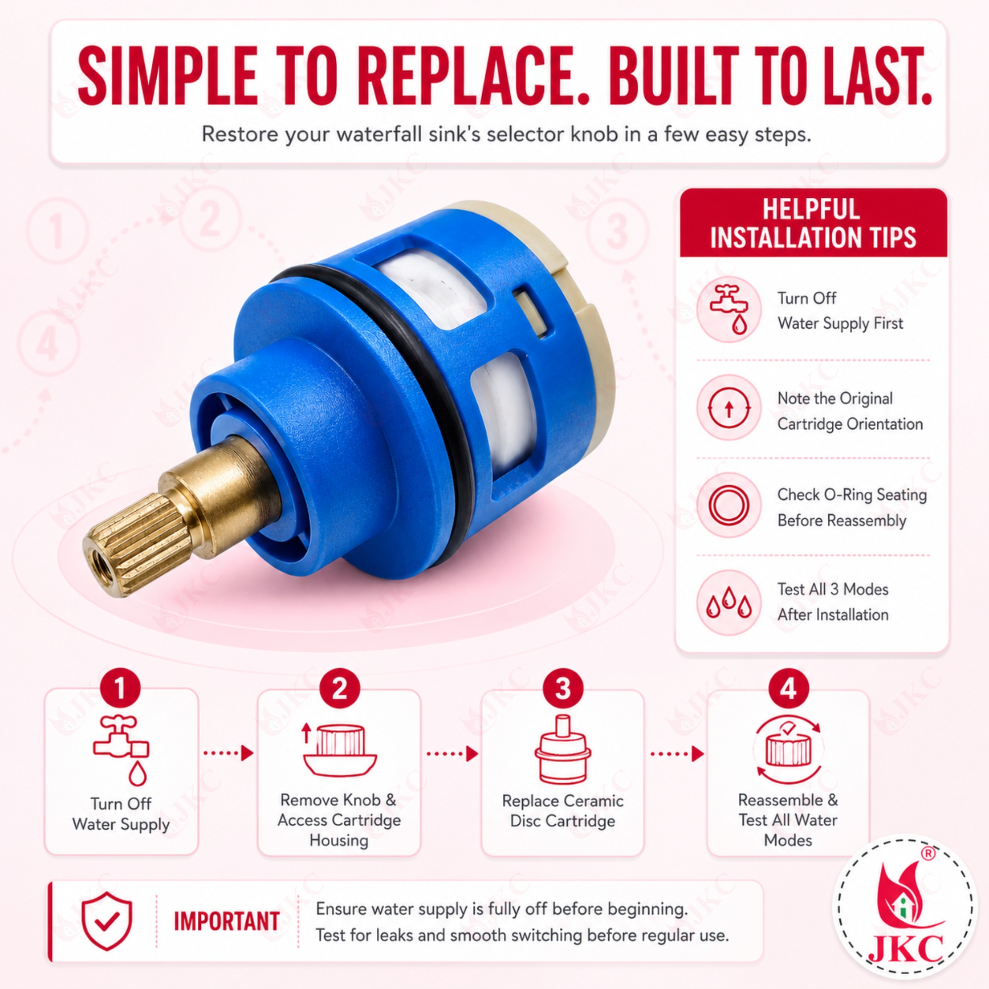 499_IMP_Round – Imported Sink Cartridge (8) JKC Waterfall Kitchen Sink Cartridge 35mm (JKC-499_IMP_Round )