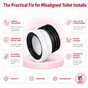 JKC Flexible Offset WC Pan Connector 110mm/4 inch ( WC_PAN_CONNECTOR )