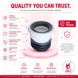JKC Straight WC Pan Connector 110mm/4 inch ( WC_STRAIGHT_CONN ) Toilet Waste Pipe Connector