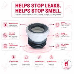 JKC Straight WC Pan Connector 110mm/4 inch ( WC_STRAIGHT_CONN ) Toilet Waste Pipe Connector